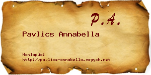 Pavlics Annabella névjegykártya